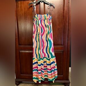 Colorful Striped Maxi Dress